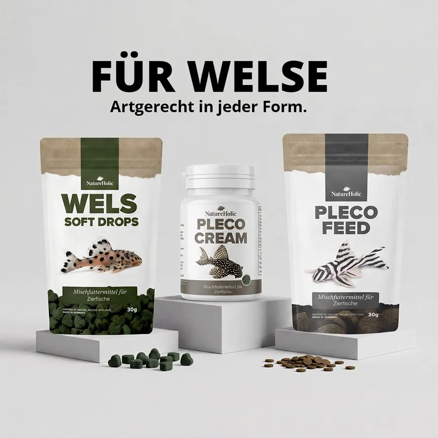 NatureHolic Wels Soft Drops Welsfutter 30 g Insektenprotein