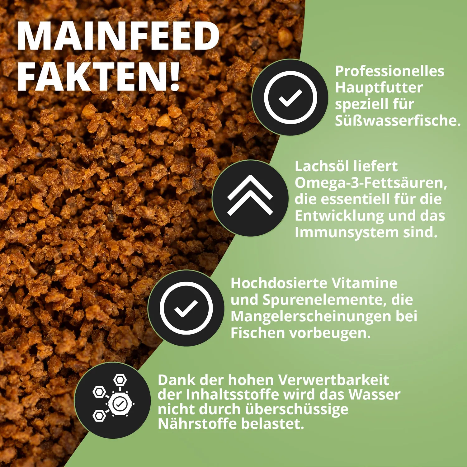 NatureHolic Hauptfeed Granulat Zierfischfutter 30 g Lachsöl