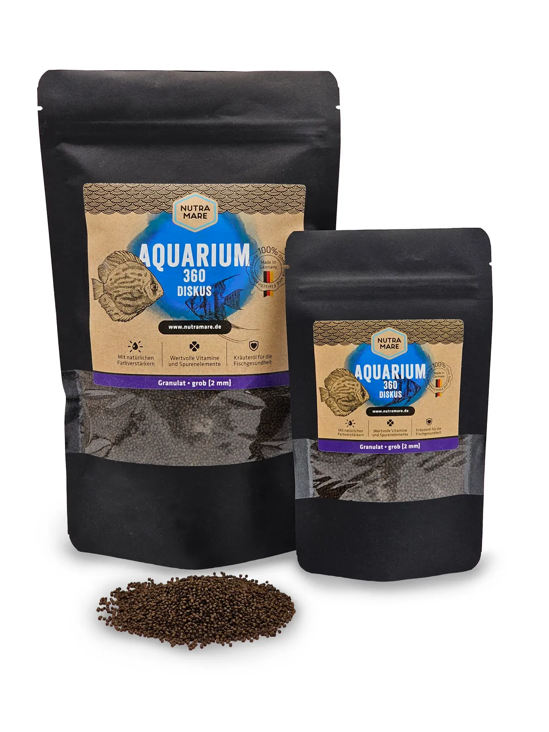 Nutramare Aquarium360 Diskus Diskusfutter 250 ml mit Kräutern