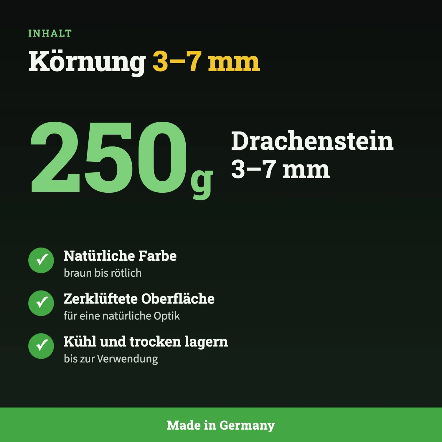 GarnelenTv Detail Stones Drachenstein 3-7 mm Steine 250 g zerklüftet