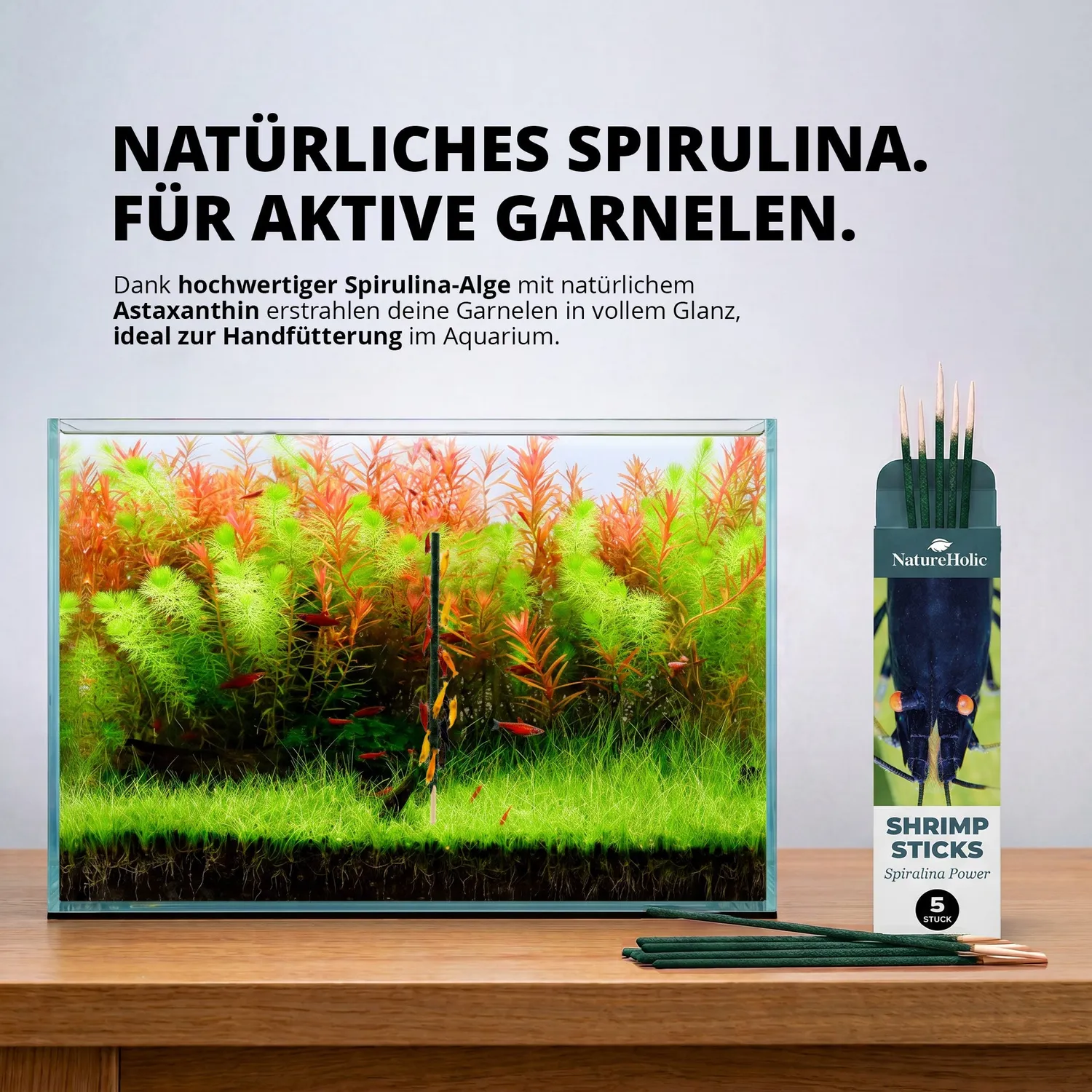 NatureHolic Garnelen Lollies Spirulinapower Futter 5 Lollis proteinreich
