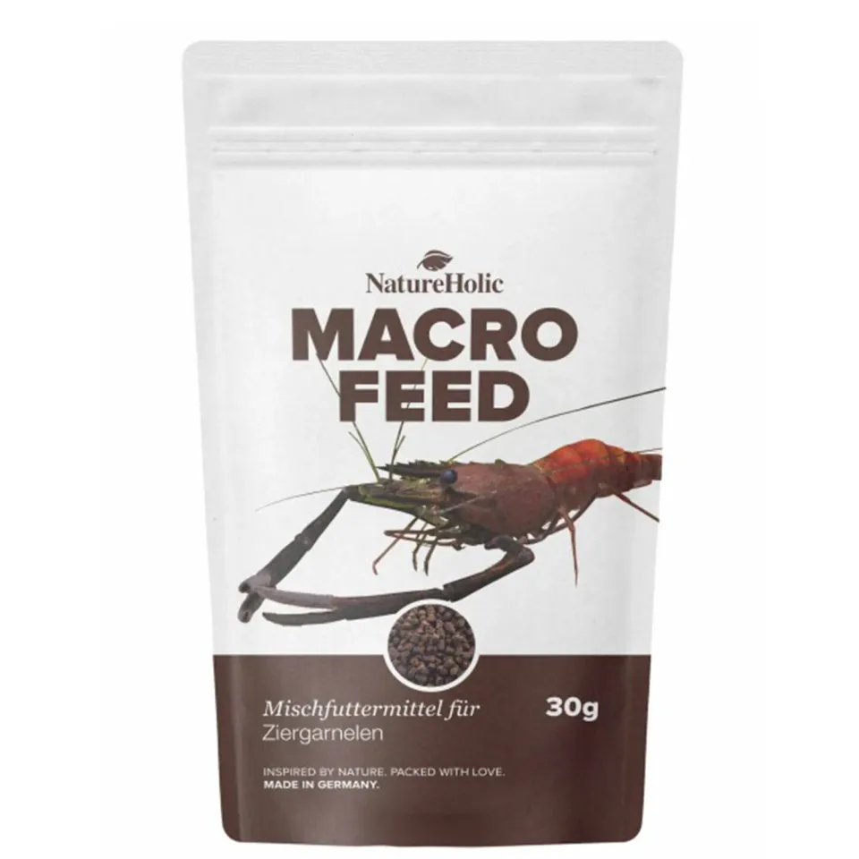 NatureHolic Macrofeed Großarmgarnelenfutter 30g