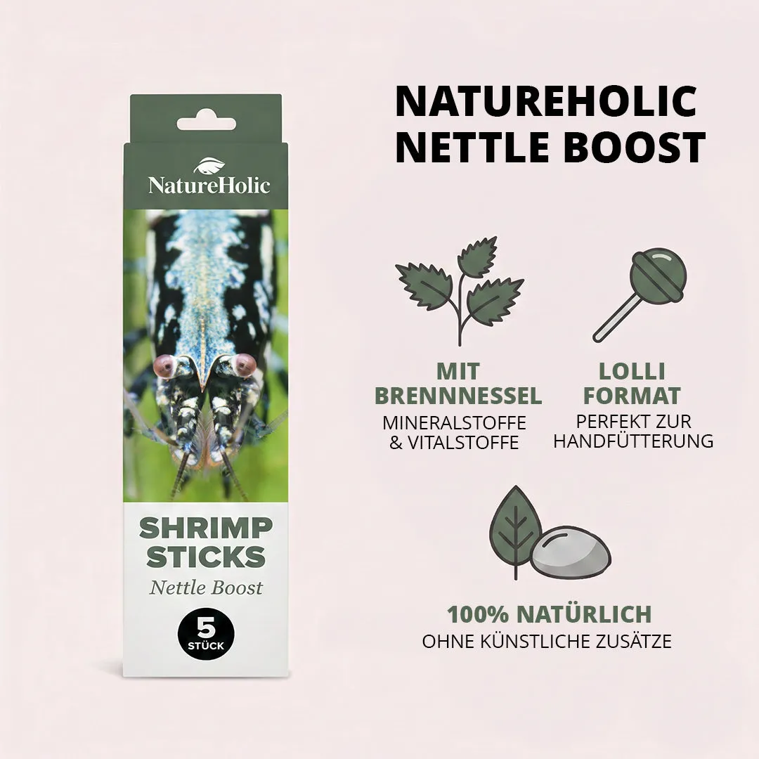 NatureHolic Garnelen Lollies Brennnessel Boost 5 Stück