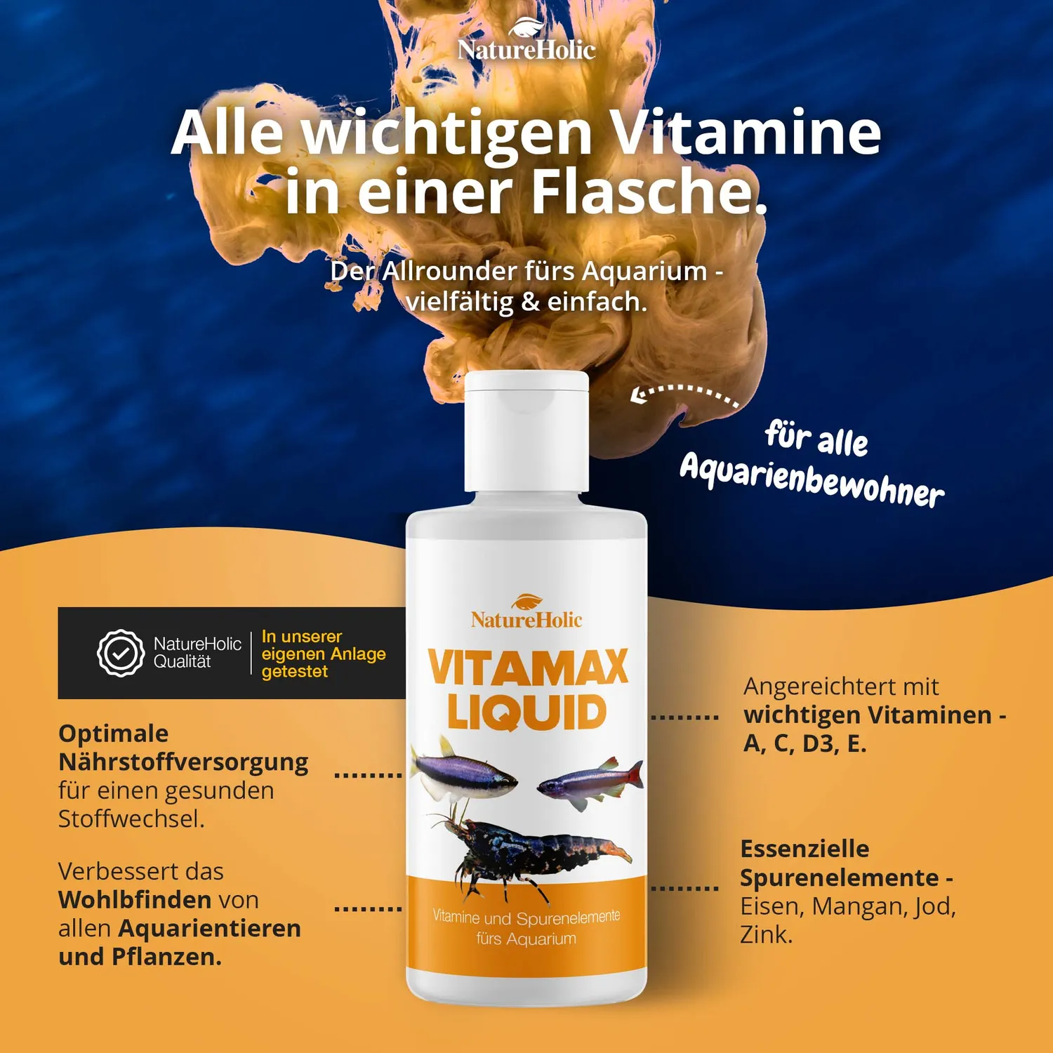 NatureHolic VitaMax Liquid Vitaminkur 125ml Aquarium