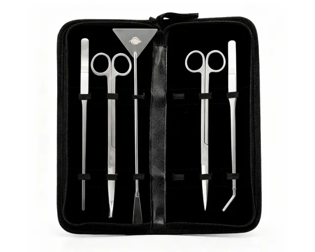 NatureHolic Aquascaping Set silver Werkzeug-Set 5-teilig Etui