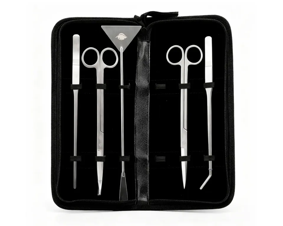 NatureHolic Aquascaping Set silver Werkzeug-Set 5-teilig Etui