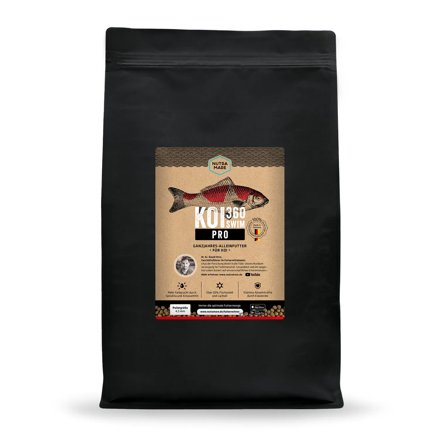 Nutramare Koi360 Pro Swim Koifutter 1,2 kg schwimmend Wachstum