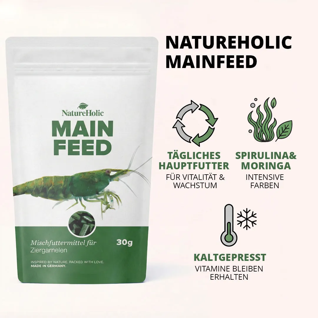 NatureHolic Futter Paket Garnelenfutter 3er-Set kaltgepresst stark