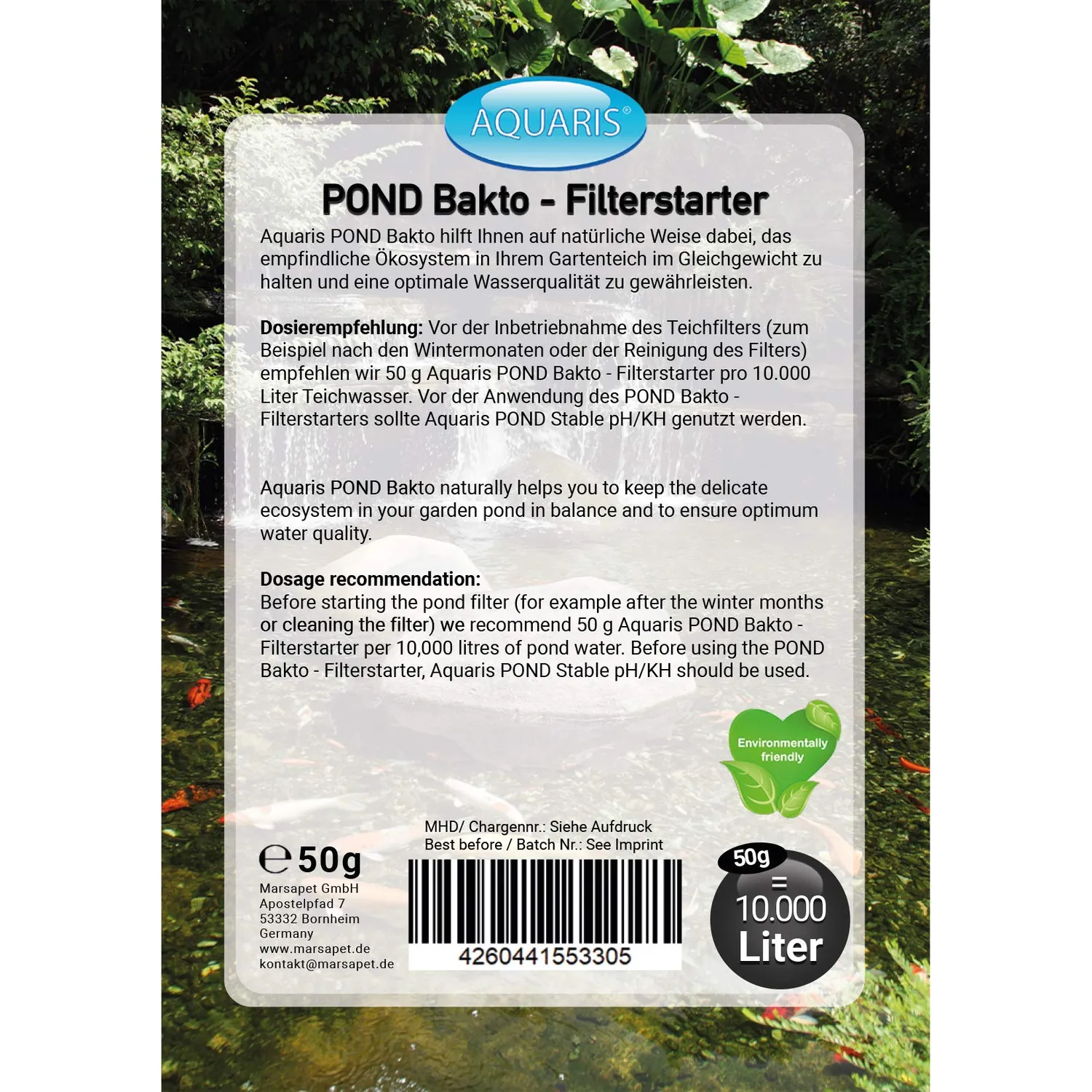 Aquaris Teichpflege Sparset Filterstarter 1200 g chemiefrei