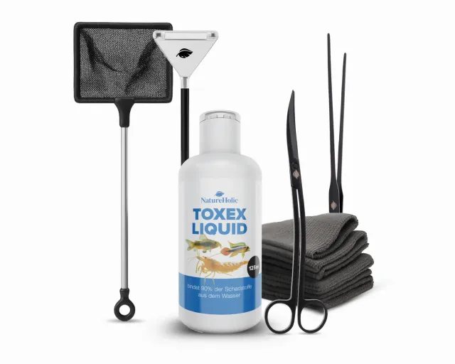 NatureHolic Aquarium Reinigungs Set 7-teilig Edelstahl