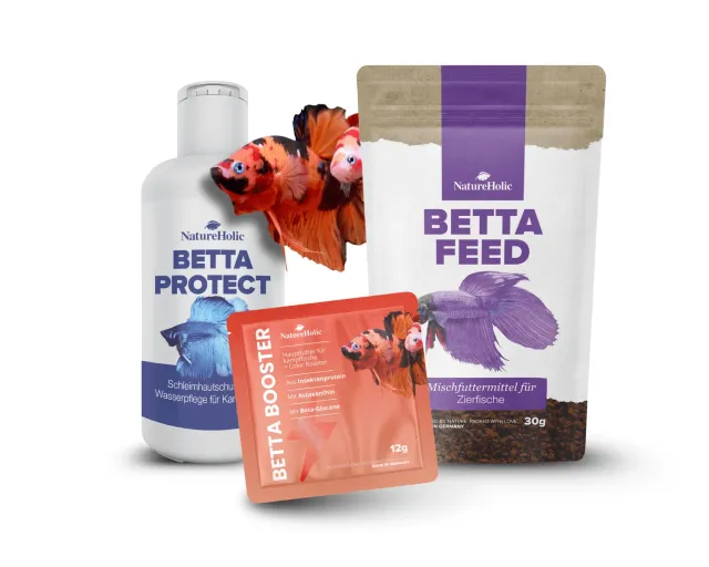 NatureHolic Betta Set Kampffisch Futter Granulat Booster 3-teilig Farbe