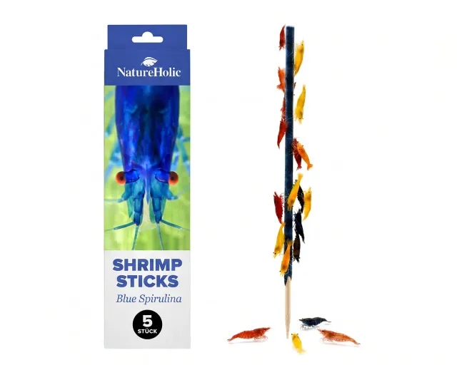 NatureHolic Shrimp Lollies Blue Spirulina Garnelenfutter 5 Lollis
