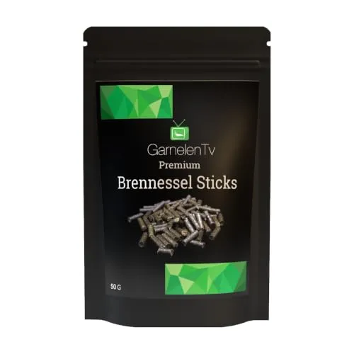 GarnelenTv Premium Brennnessel Sticks Garnelenfutter 50g Natur