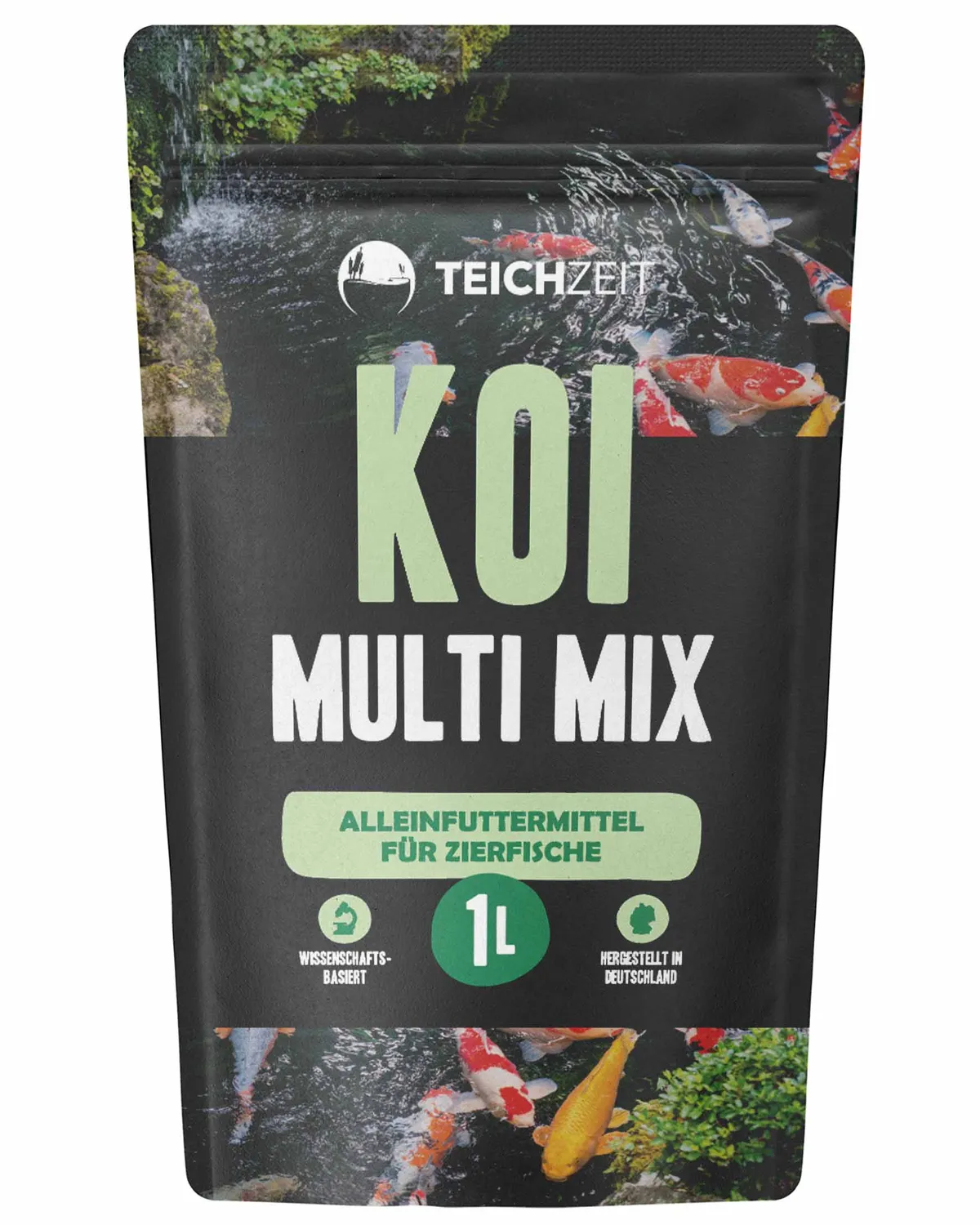 NatureHolic Teichzeit Koi Multi Mix Pellets 6mm Lachsöl 1L