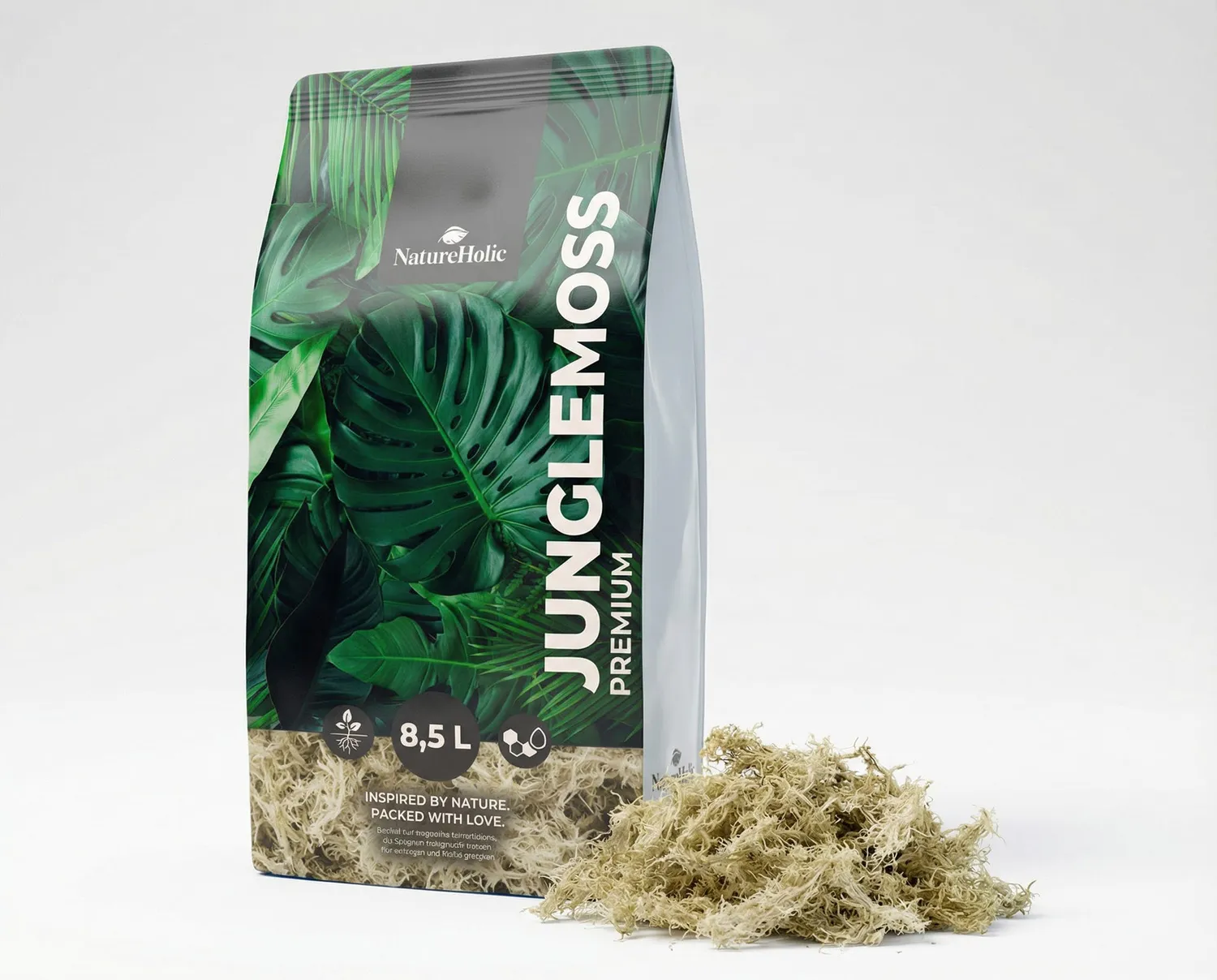 NatureHolic JungleMoss Sphagnum Moos 1 Liter langfaserig