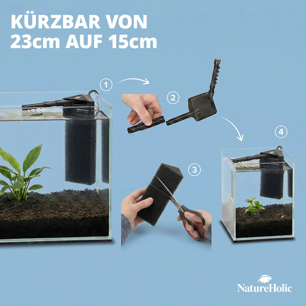 NatureHolic Nano Eckfilter Innenfilter 10-60 Liter babysicher
