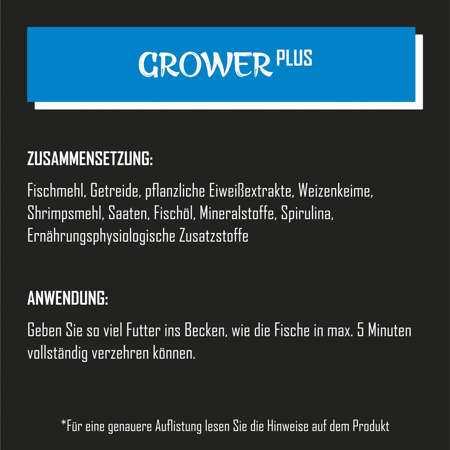 Tanoshi Grower Plus 3mm Koifutter 13,5 kg mit Lachsöl