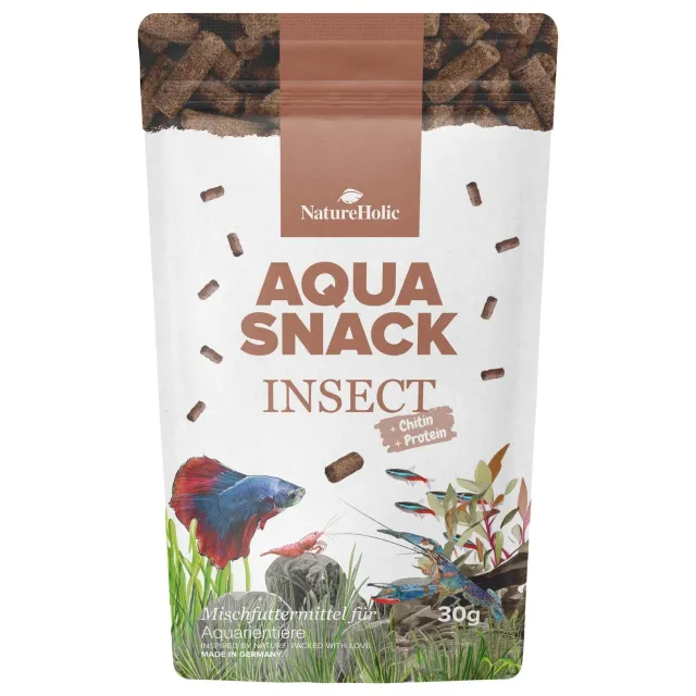NatureHolic AquaSnack Insect Sticks Garnelenfutter 30g Protein