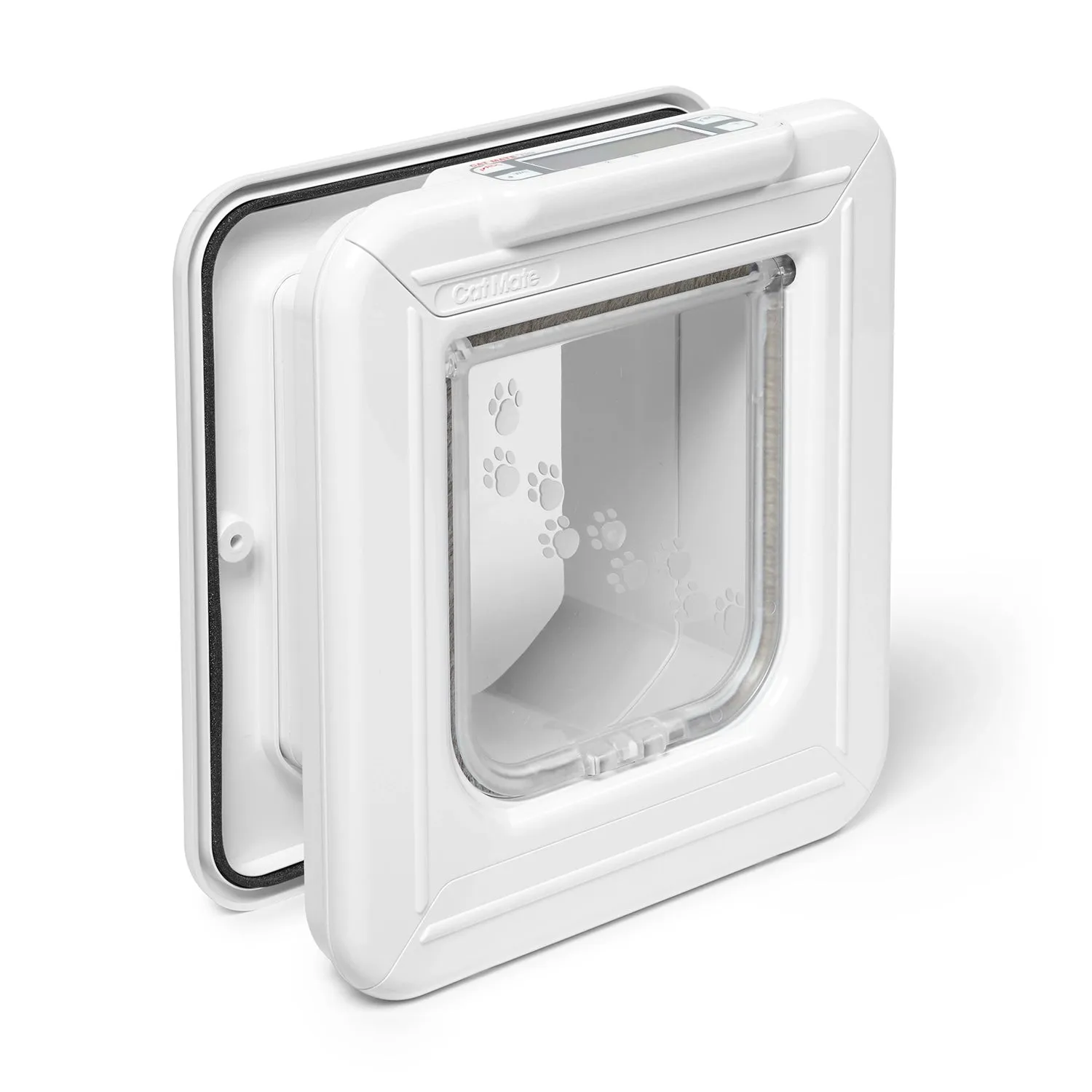 Closer Pets Cat Mate Elite 355W Mikrochip-Katzenklappe weiß Timer