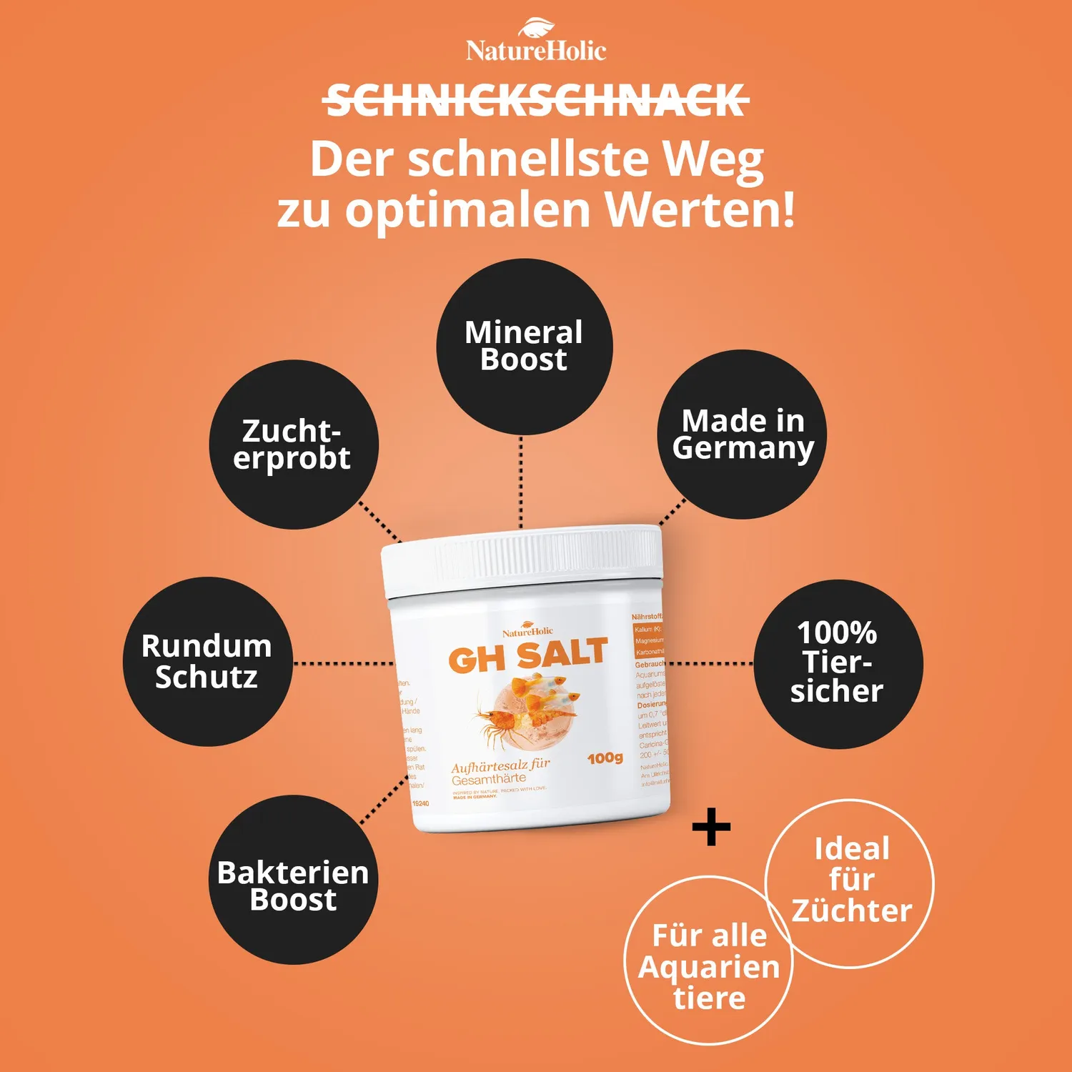 NatureHolic GH Salt Aufhärtesalz 250 g chloridarm