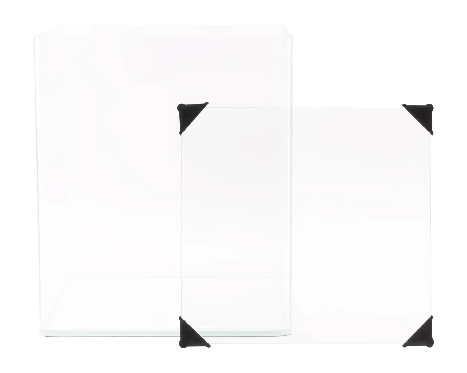 NatureHolic Crystal Clear Cube Weißglas Aquarium 12 L mit Abdeckung