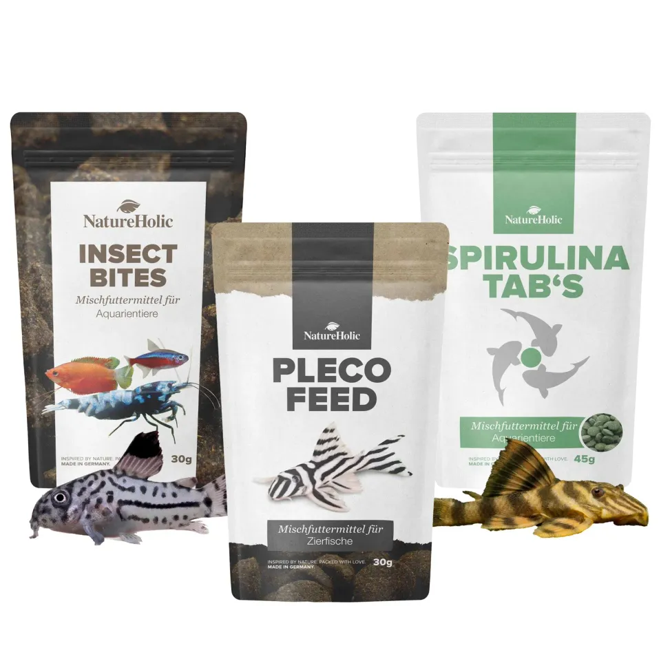 NatureHolic Wels Futter Tabletten Set Futtertabletten 3er sinkend