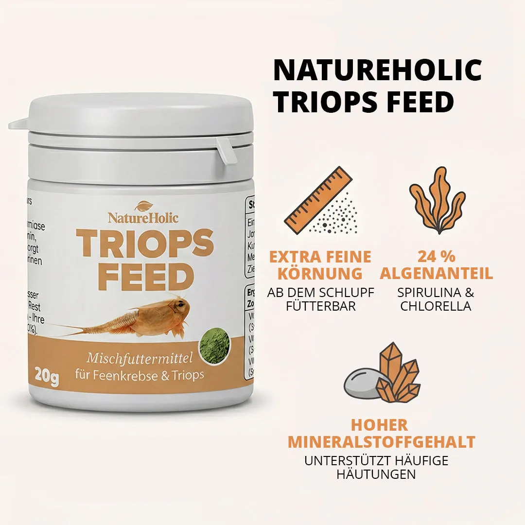NatureHolic Triops Feed Triopsfutter 20g Insektenprotein
