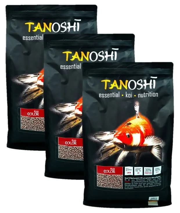 Tanoshi Color Plus 6mm Koifutter 15 kg mit Spirulina