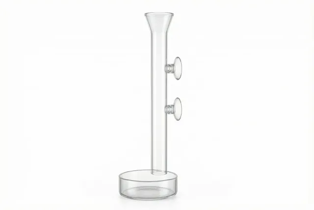 NatureHolic Futterrohr Futterschale Garnelen 20 cm Laborglas