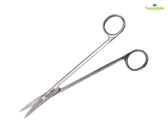 NatureHolic Scaping Pflanzenschere gebogen Edelstahl 20 cm