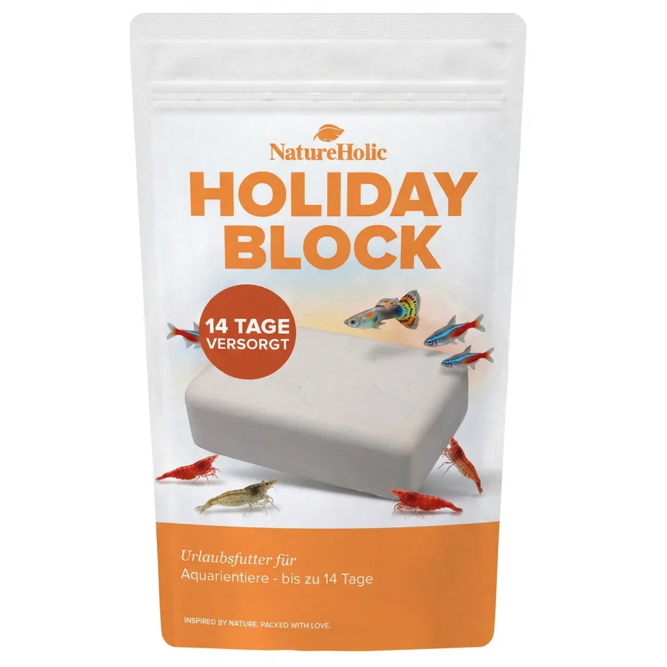 NatureHolic Holiday Block Aquarium Urlaubsfutter Block
