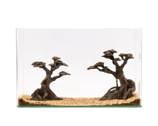 NatureHolic Stone Bonsai Kasei Twin Baum Deko 2er-Set Harz