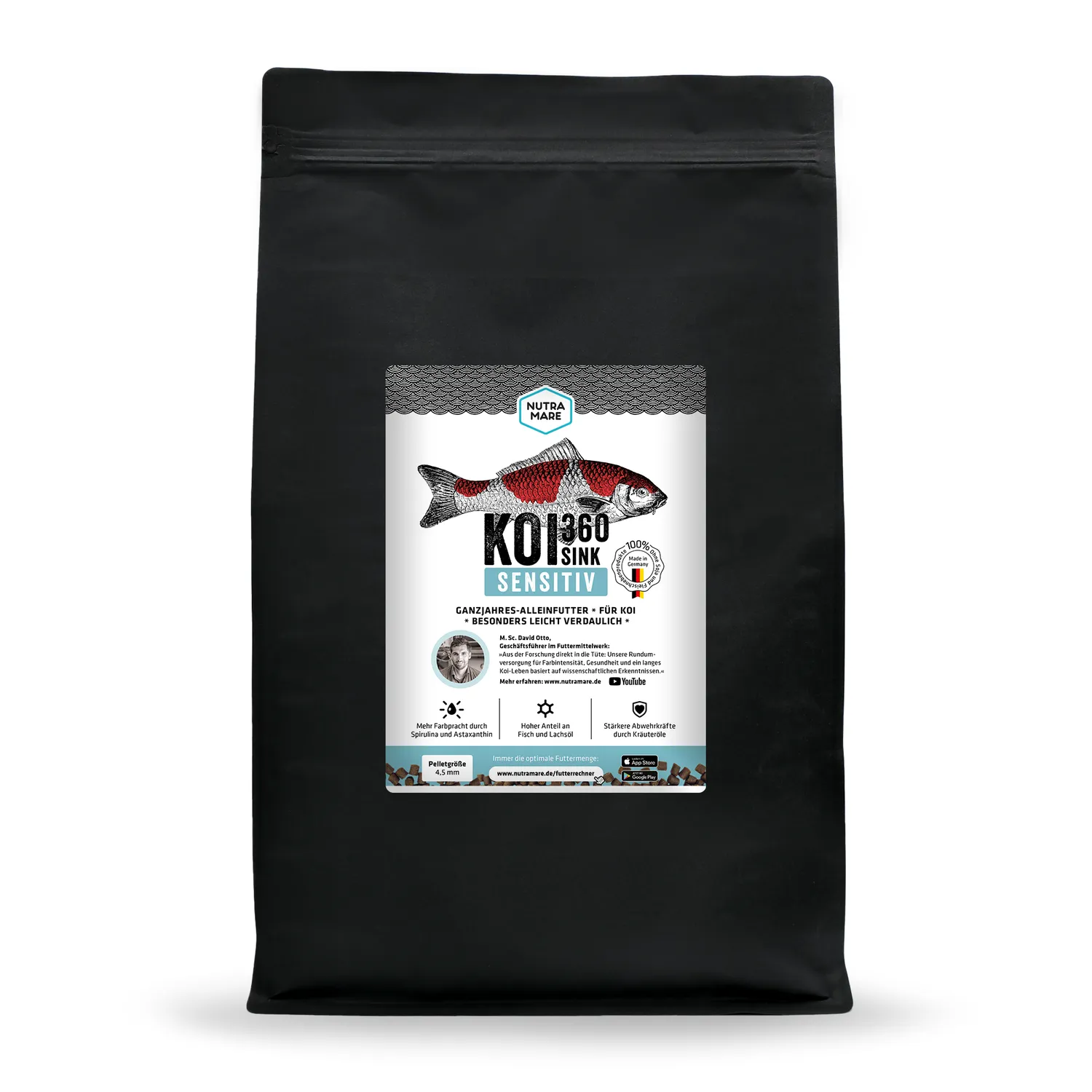 Nutramare Koi360 Sensitiv Sink Koifutter 1,2 kg 4 mm Winter