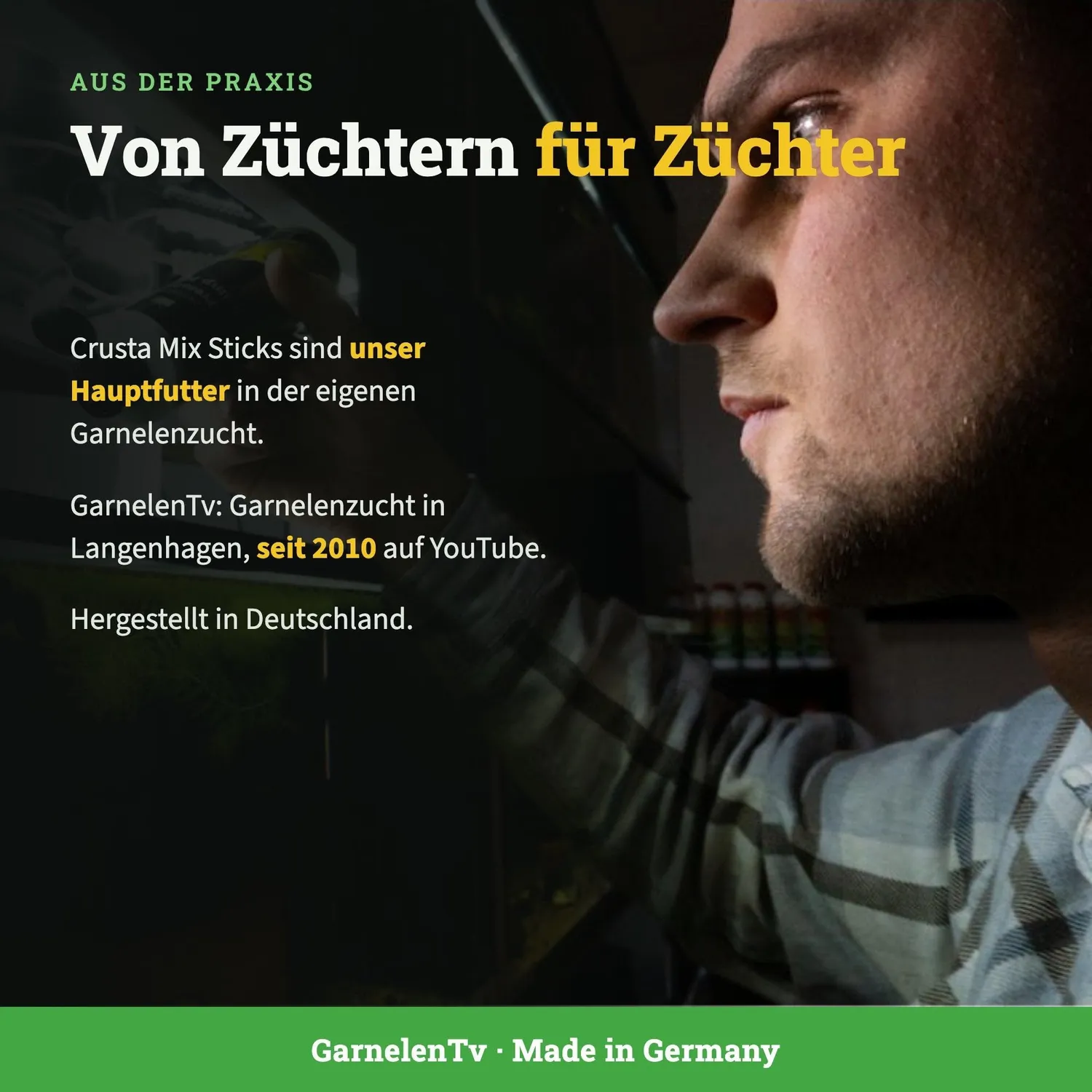 GarnelenTv Crusta Mix Sticks Garnelenfutter 50g Pflanzlich