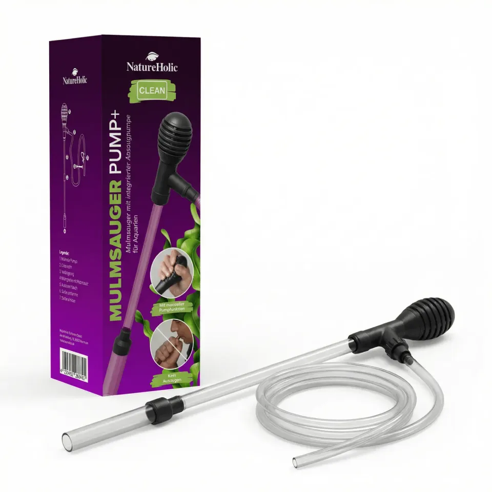 NatureHolic Mulmsauger Pump+ Kiesreiniger Aquarium bis 60 cm