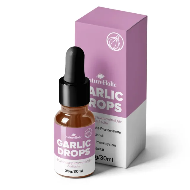 NatureHolic Garlic Drops Knoblauch Futterzusatz 500 Tropfen Gel