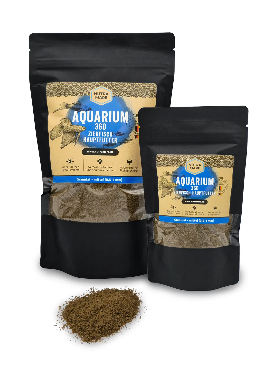 Nutramare Aquarium360 Zierfisch-Hauptfutter Granulat 250ml