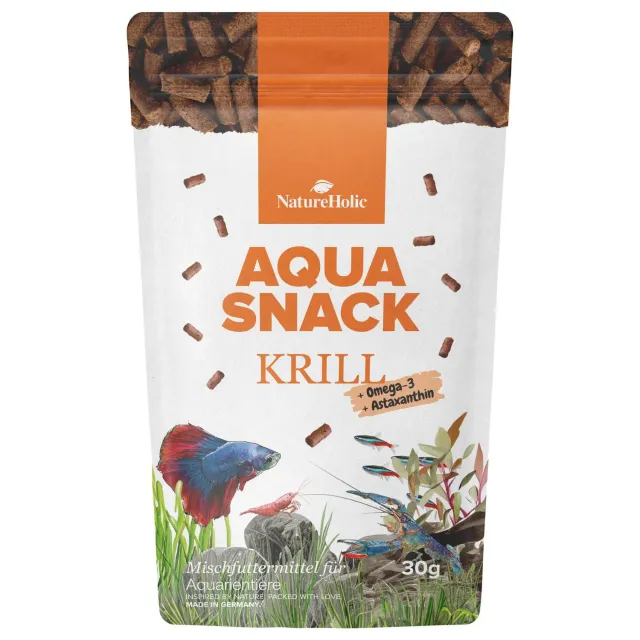 NatureHolic AquaSnack Krill Sticks Garnelenfutter 30g proteinreich