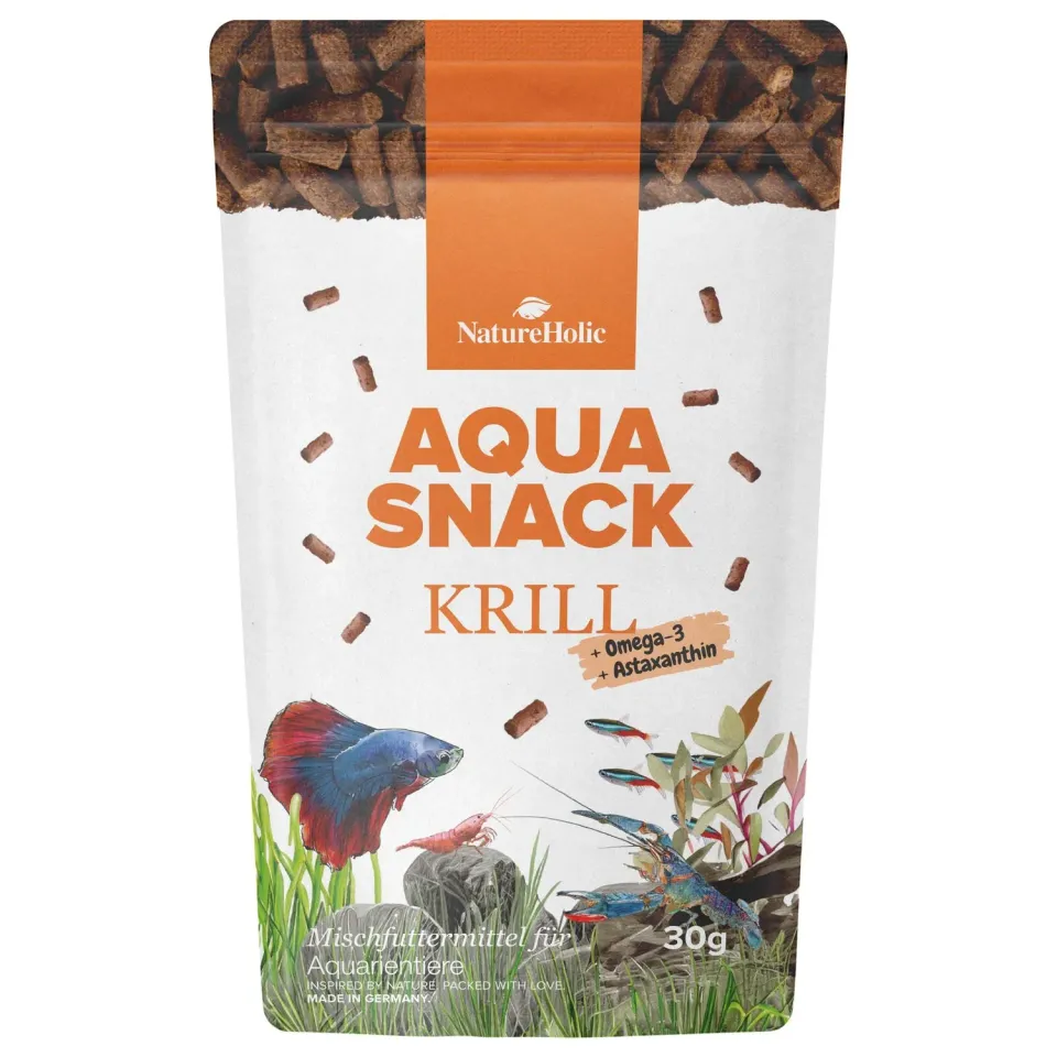 NatureHolic AquaSnack Krill Sticks Garnelenfutter 30g proteinreich