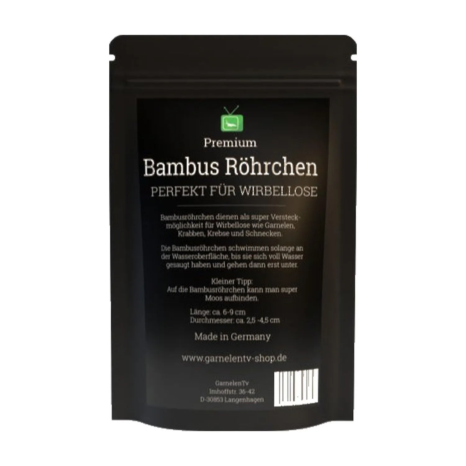 GarnelenTv Bambusröhrchen Versteck Deko 6-9cm Natur