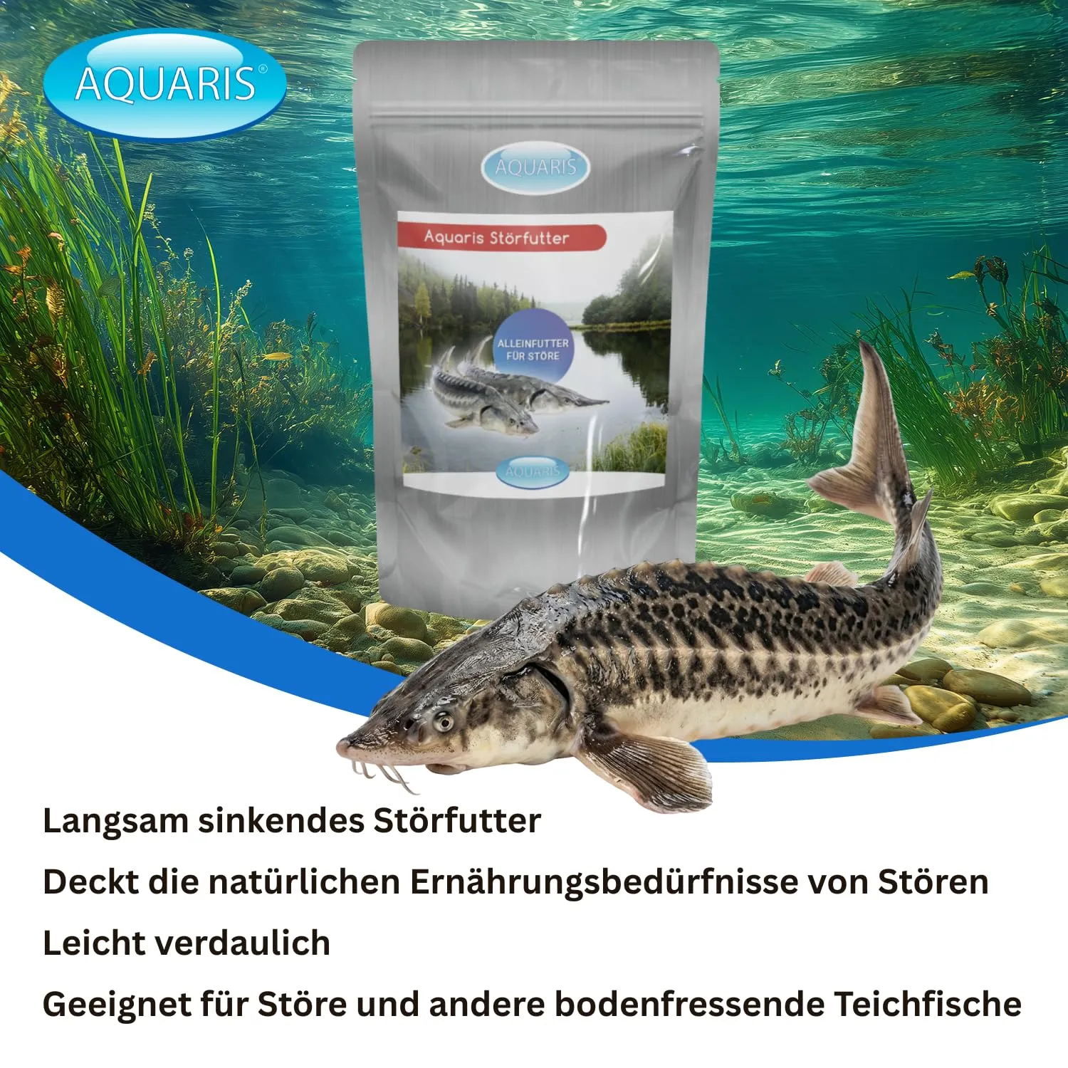 AQUARIS Störfutter Pellets 6 mm sinkend 3,81 kg