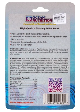 Ocean Nutrition Betta Pellets Kampffisch 1,5mm schwimmend