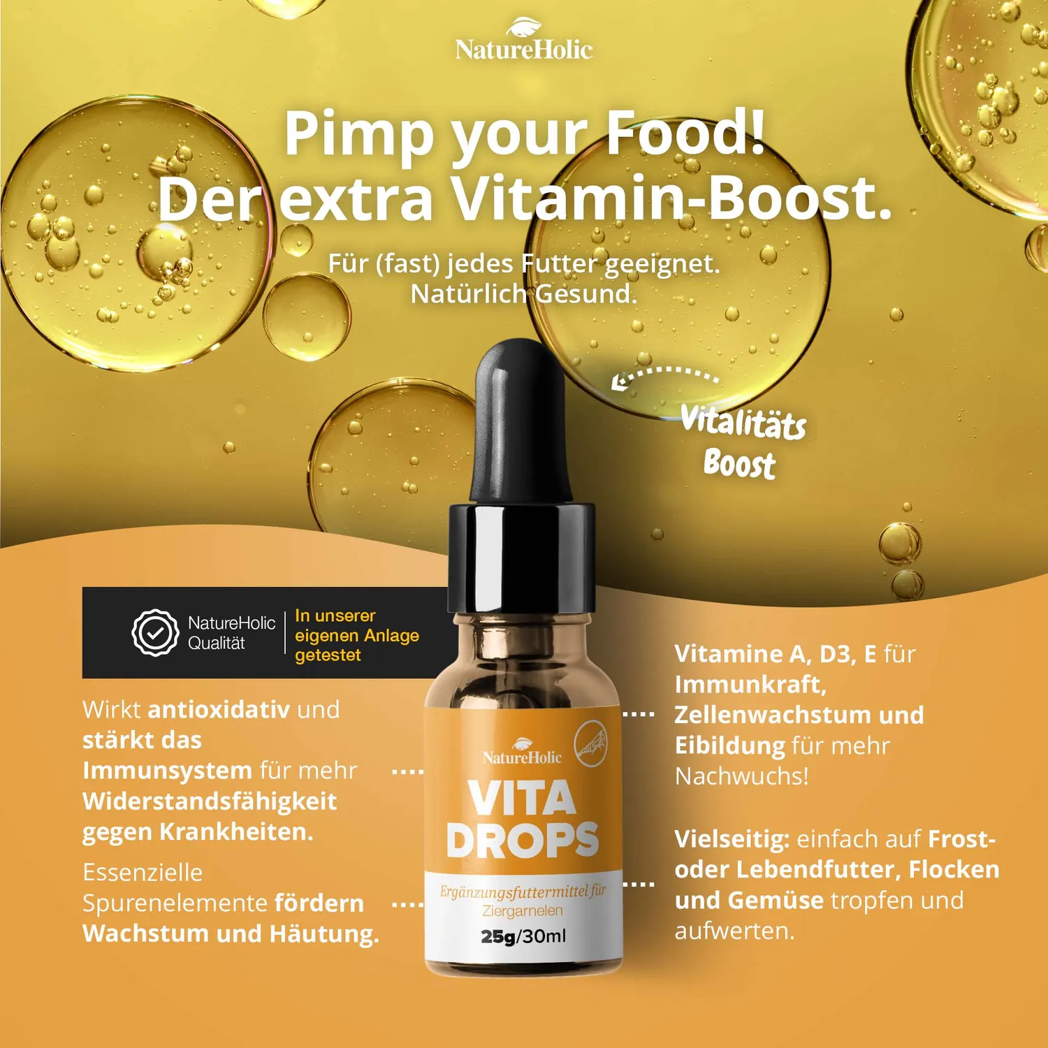NatureHolic Vita Drops Shrimp Garnelenzusatz 30 ml Vitamine