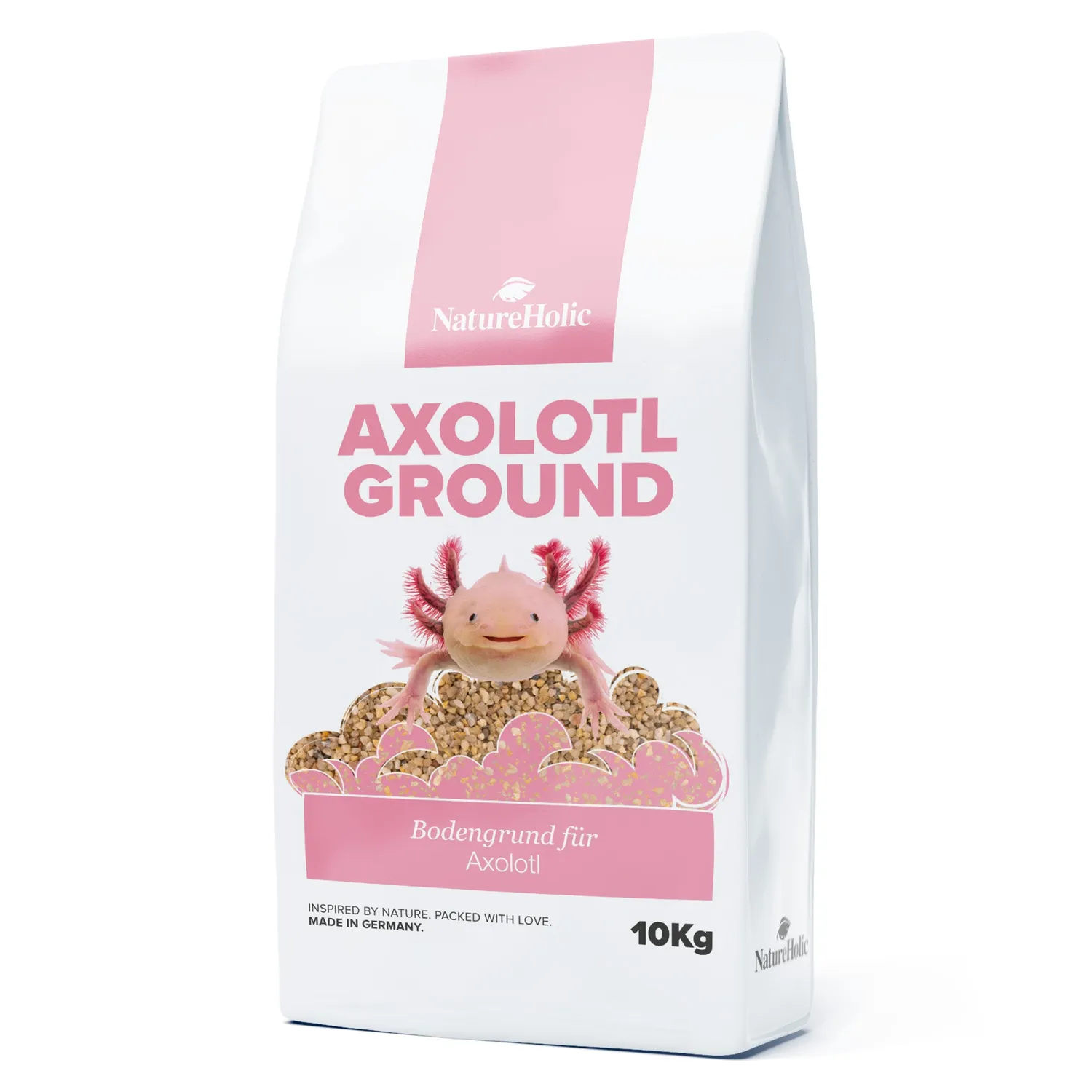 NatureHolic Axolotl Einrichtung Set Höhle Bodengrund 2-3 mm