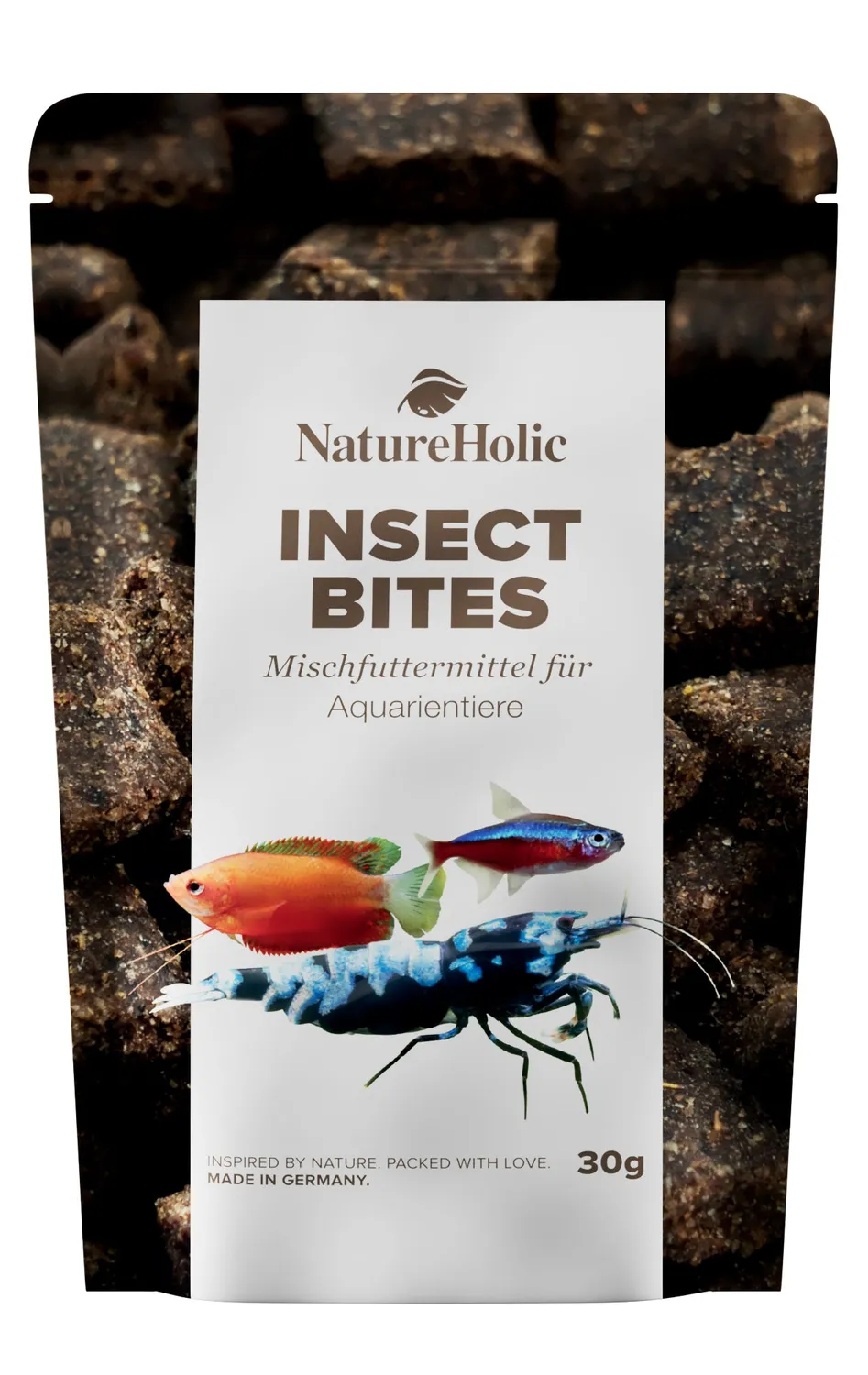 NatureHolic Insect Bites Fischfutter 30 g proteinreich
