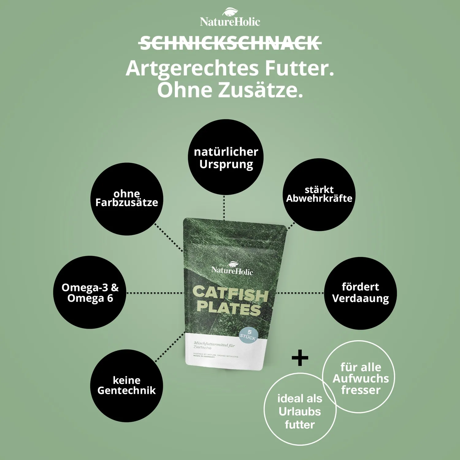 NatureHolic CatfishPlates Algentafeln 5 Stk Ballaststoffe