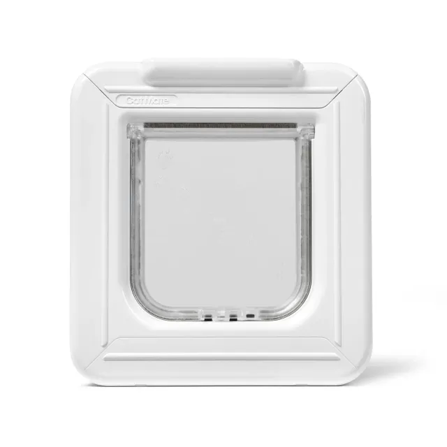 Closer Pets Cat Mate Elite 355W Mikrochip-Katzenklappe weiß Timer