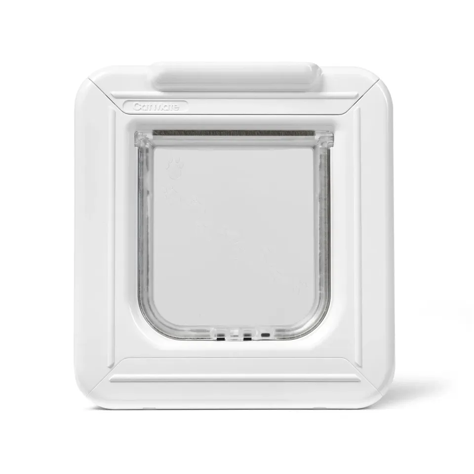 Closer Pets Cat Mate Elite 355W Mikrochip-Katzenklappe weiß Timer