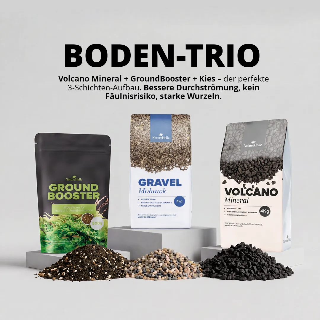 NatureHolic Volcano Dark Mineral Bodengrund 4 kg schwarz