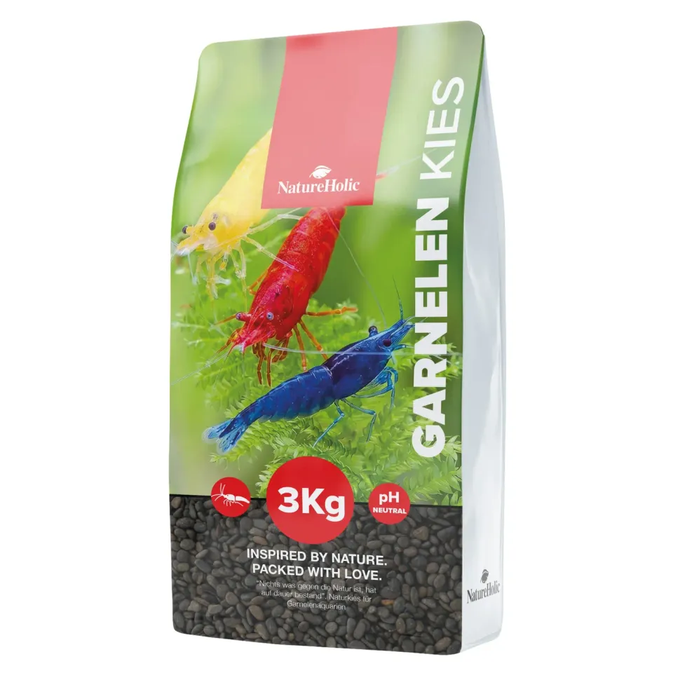 NatureHolic Garnelen Kies Naturkies schwarz 3 kg 2-4 mm